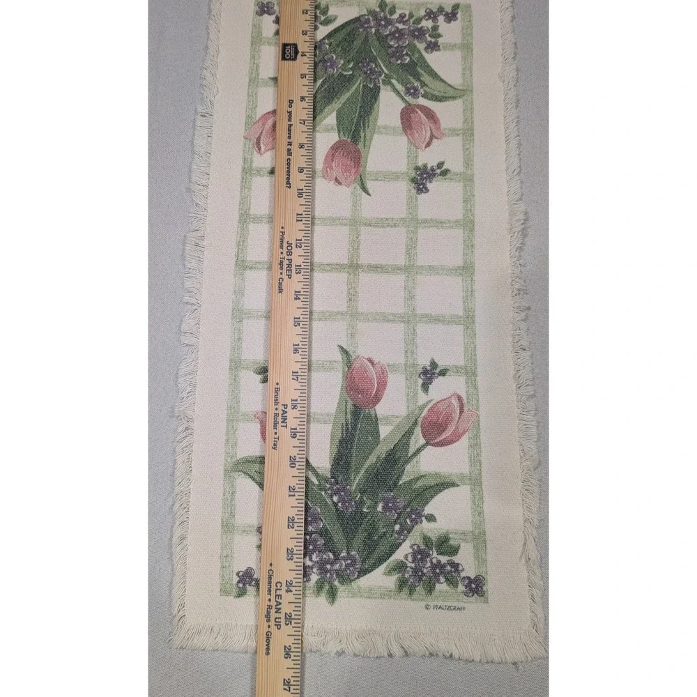Pfaltzgraff Table Runners Round Lace Tablecloth Set 3pc White Floral  Excellent